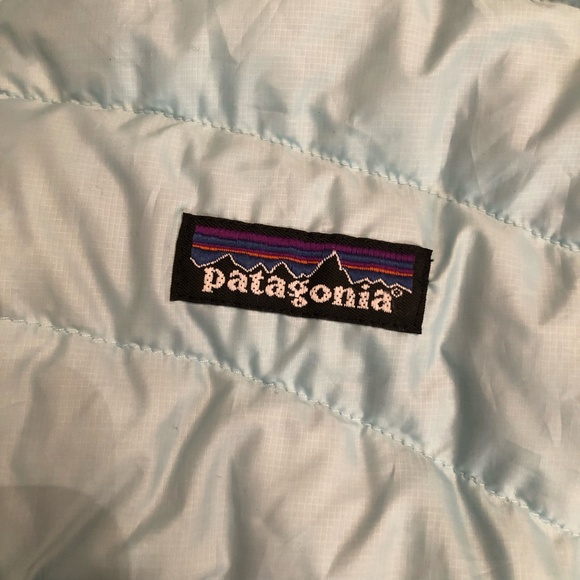 Light Blue Patagonia Puffy Down Vest - Picture 6 of 6